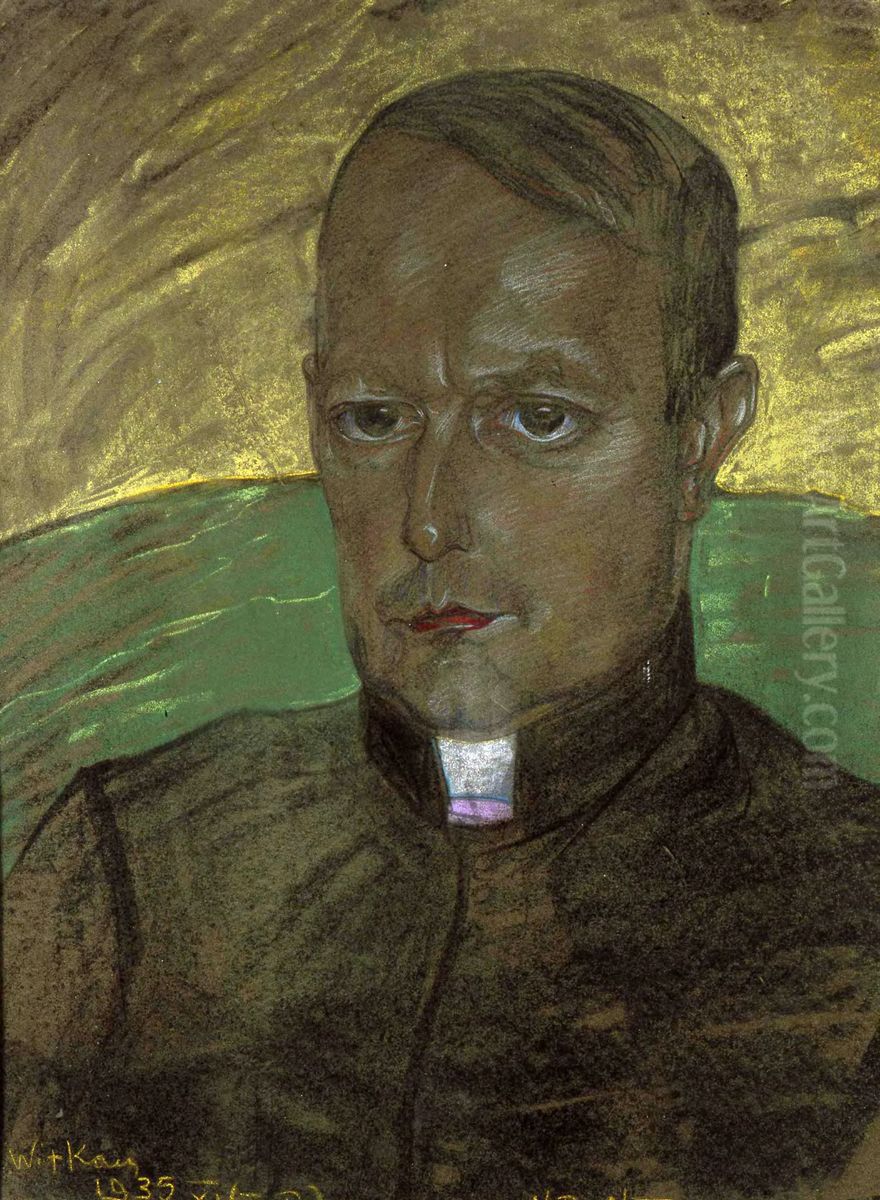 Portrait of H. Hilchen Oil Painting by Stanislaw Ignacy Witkiewicz (Witkacy)