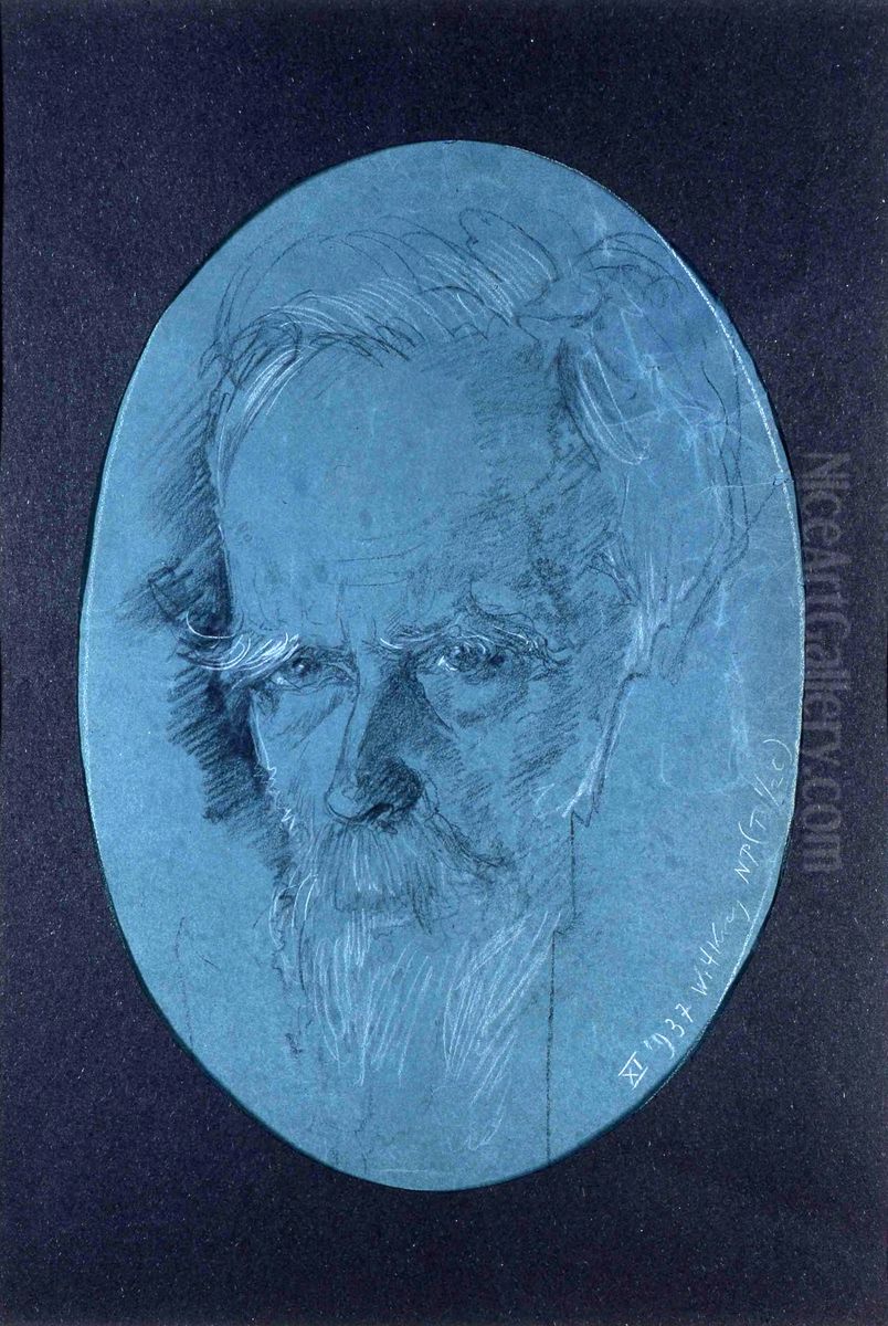 Portrait of Hans Cornelius Oil Painting by Stanislaw Ignacy Witkiewicz (Witkacy)