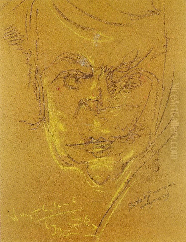 Portret Heleny Bialynickiej-Biruli Oil Painting by Stanislaw Ignacy Witkiewicz (Witkacy)