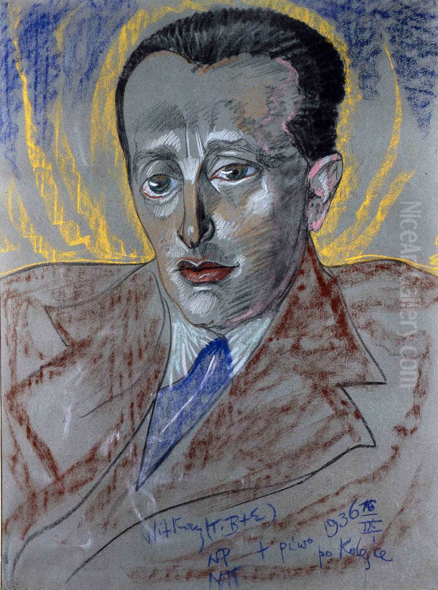 Portret Henryka Kamma Oil Painting by Stanislaw Ignacy Witkiewicz (Witkacy)