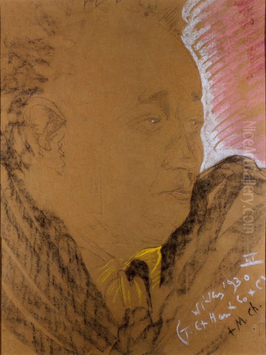 Portret Janusza Domaniewskiego Oil Painting by Stanislaw Ignacy Witkiewicz (Witkacy)