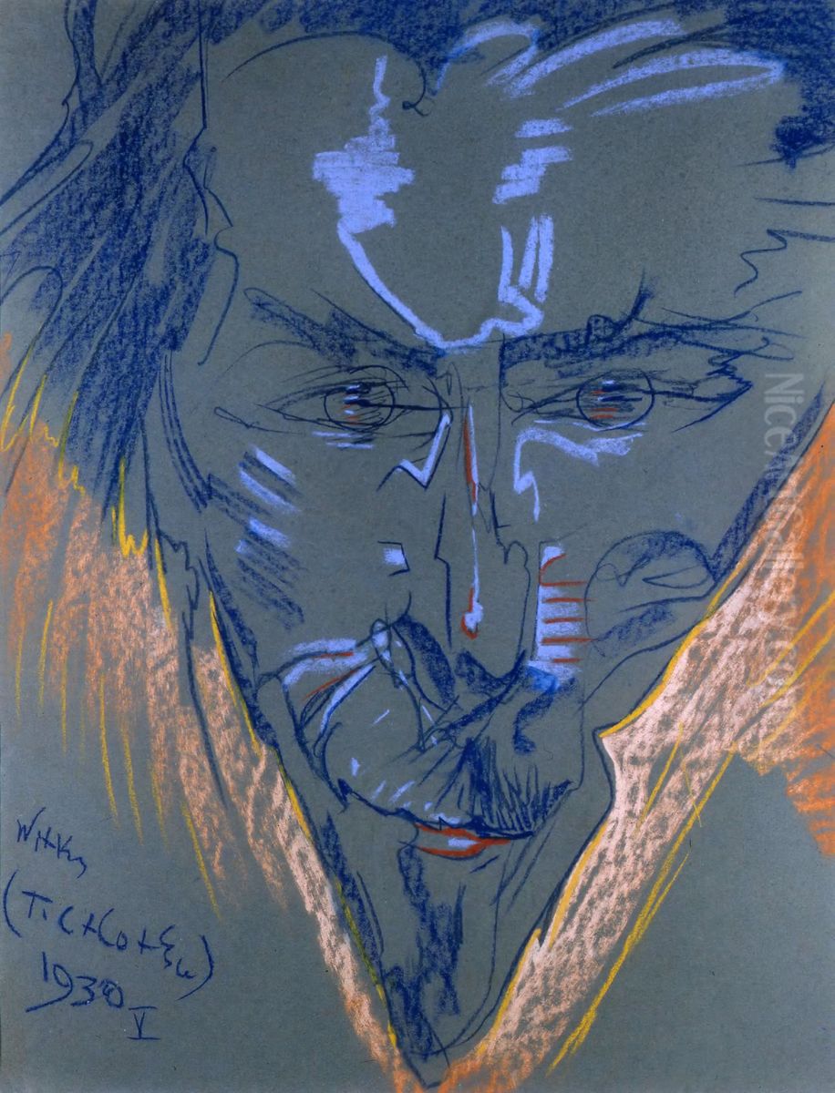 Portret Jozefa Fedorowicza Oil Painting by Stanislaw Ignacy Witkiewicz (Witkacy)