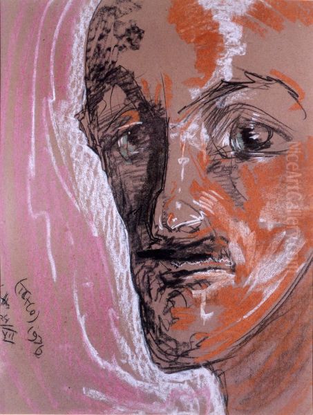 Portret majora Stefana Galynskiego Oil Painting by Stanislaw Ignacy Witkiewicz (Witkacy)