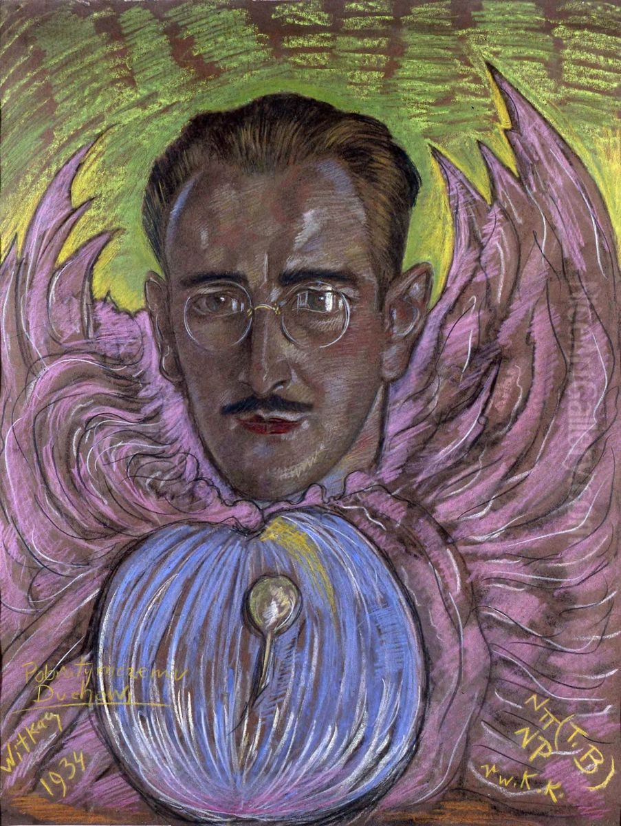 Portret mezczyzny Oil Painting by Stanislaw Ignacy Witkiewicz (Witkacy)