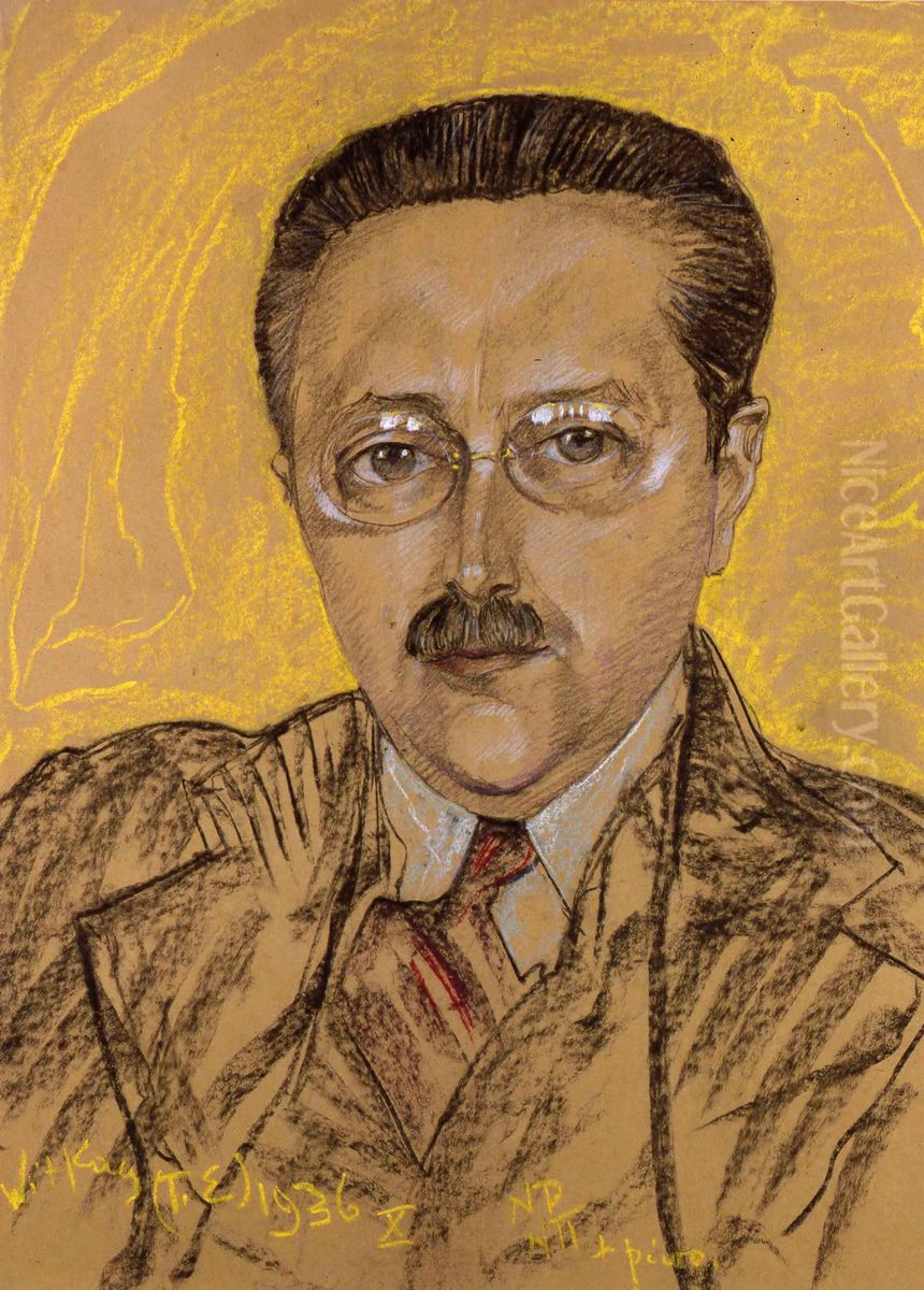 Portret mezczyzny Oil Painting by Stanislaw Ignacy Witkiewicz (Witkacy)