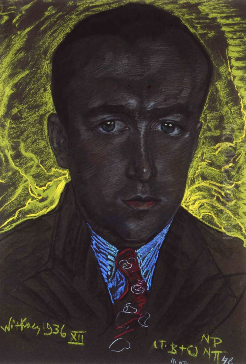 Portret mezczyzny Oil Painting by Stanislaw Ignacy Witkiewicz (Witkacy)