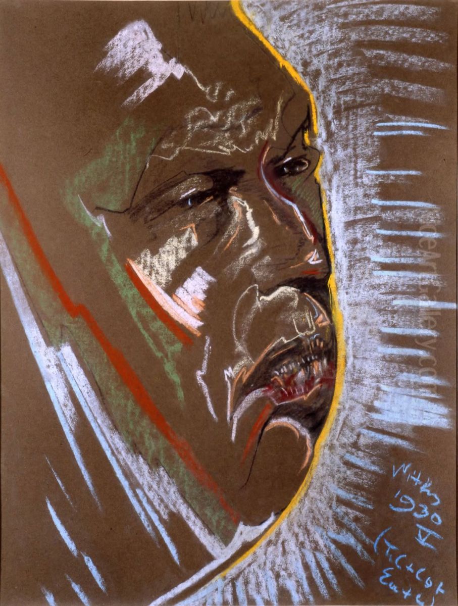 Portret Michala Choromanskiego Oil Painting by Stanislaw Ignacy Witkiewicz (Witkacy)