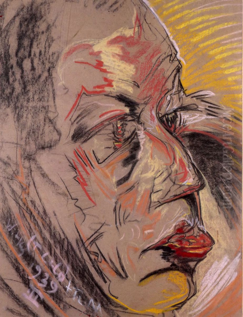 Portrait of Michal Choromanski Oil Painting by Stanislaw Ignacy Witkiewicz (Witkacy)