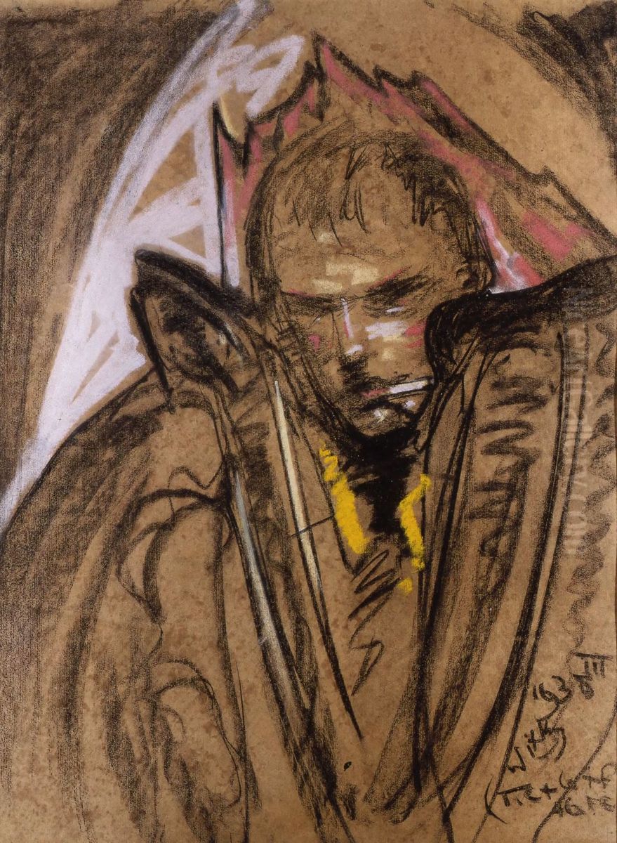 Portrait of Michal Choromanski Oil Painting by Stanislaw Ignacy Witkiewicz (Witkacy)
