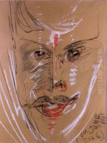 Portret Rafala Malczewskiego Oil Painting by Stanislaw Ignacy Witkiewicz (Witkacy)