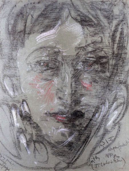 A fictional portrait Oil Painting by Stanislaw Ignacy Witkiewicz
