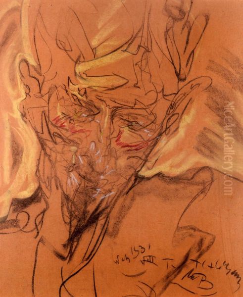 Portrait of a man Oil Painting by Stanislaw Ignacy Witkiewicz