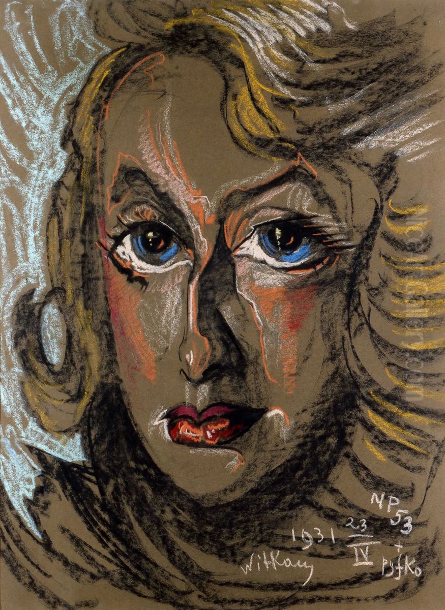 Portret Neny Stachurskiej Oil Painting by Stanislaw Ignacy Witkiewicz (Witkacy)
