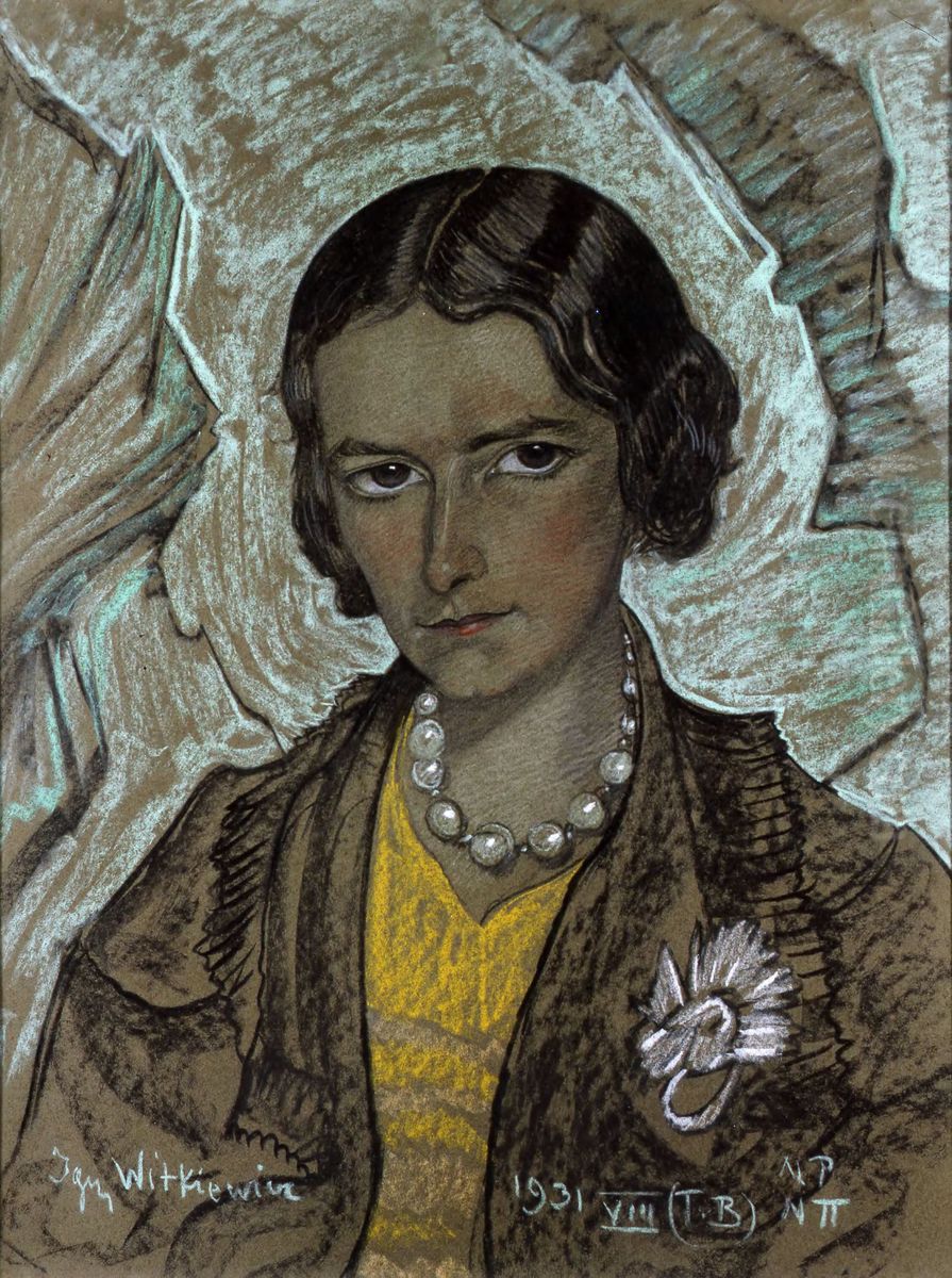 Portrait of Mrs. Borowiecka Oil Painting by Stanislaw Ignacy Witkiewicz (Witkacy)
