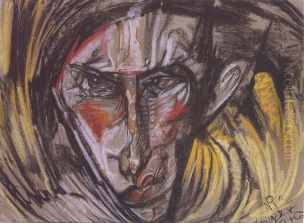 ,,Portret Bohdana Filipowskiego Oil Painting by Stanislaw Ignacy Witkiewicz