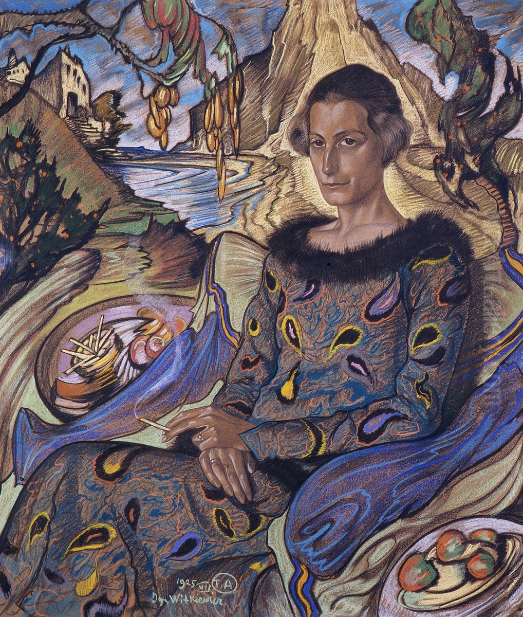Portrait of Maria Nawrocka Oil Painting by Stanislaw Ignacy Witkiewicz (Witkacy)