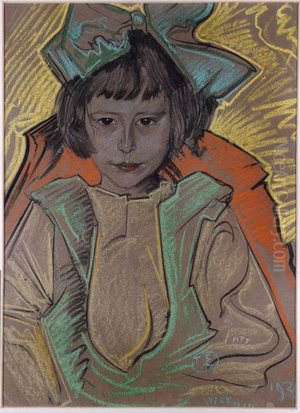 Portrait of Anna Nawrocka Oil Painting by Stanislaw Ignacy Witkiewicz (Witkacy)