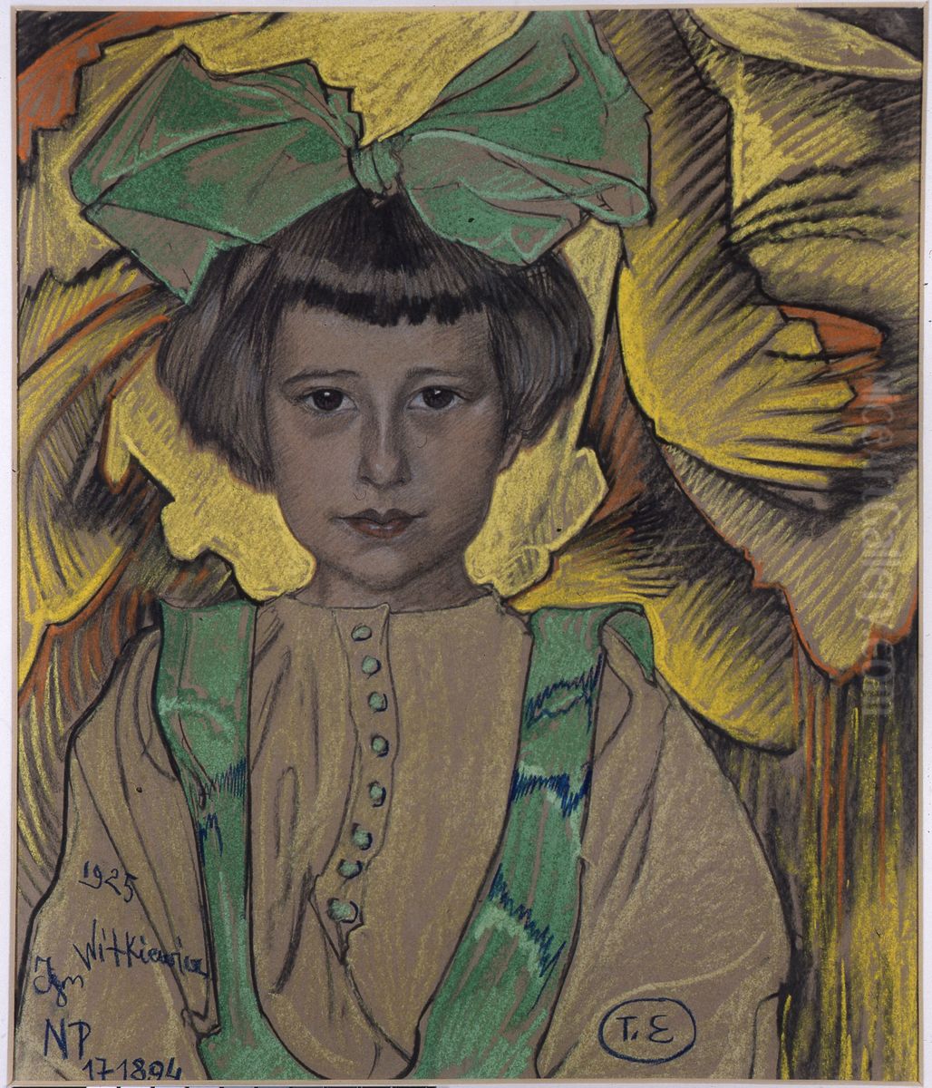 Portrait of Anna Nawrocka Oil Painting by Stanislaw Ignacy Witkiewicz (Witkacy)