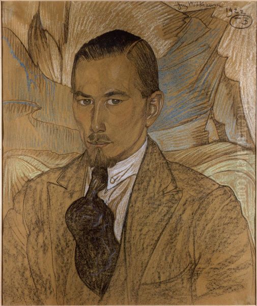 Portret Wlodzimierza Nawrockiego Oil Painting by Stanislaw Ignacy Witkiewicz