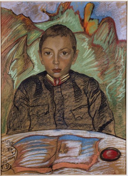 Portrait of Zbyszek Nawrocki Oil Painting by Stanislaw Ignacy Witkiewicz