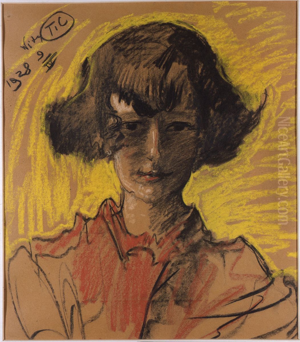 Portrait of Anna Nawrocka Oil Painting by Stanislaw Ignacy Witkiewicz (Witkacy)