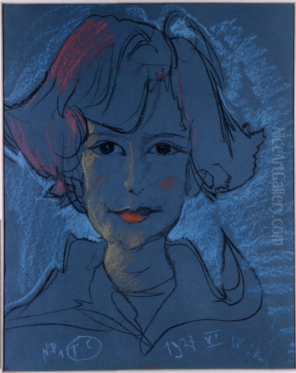 Portrait of Anna Nawrocka Oil Painting by Stanislaw Ignacy Witkiewicz (Witkacy)