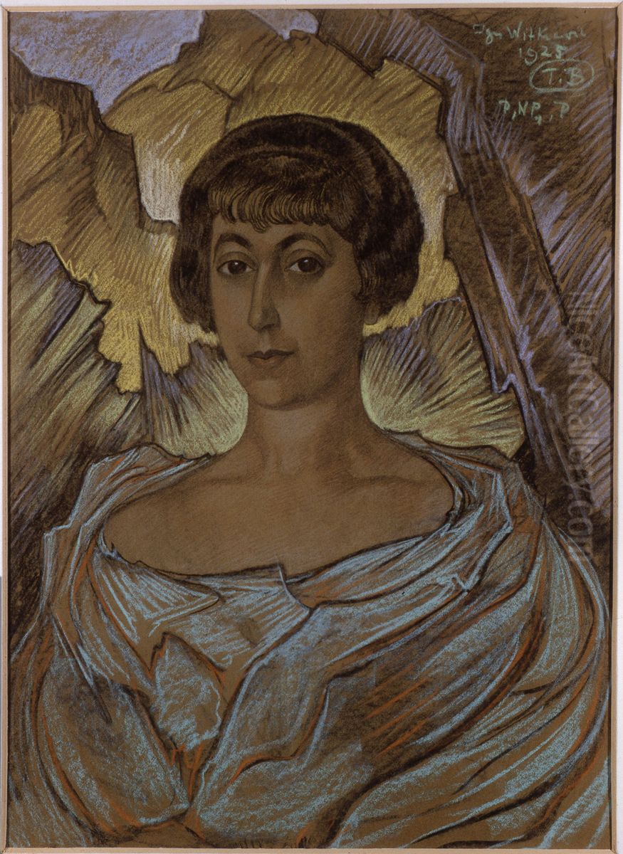 Portrait of Halina Reynel Oil Painting by Stanislaw Ignacy Witkiewicz (Witkacy)