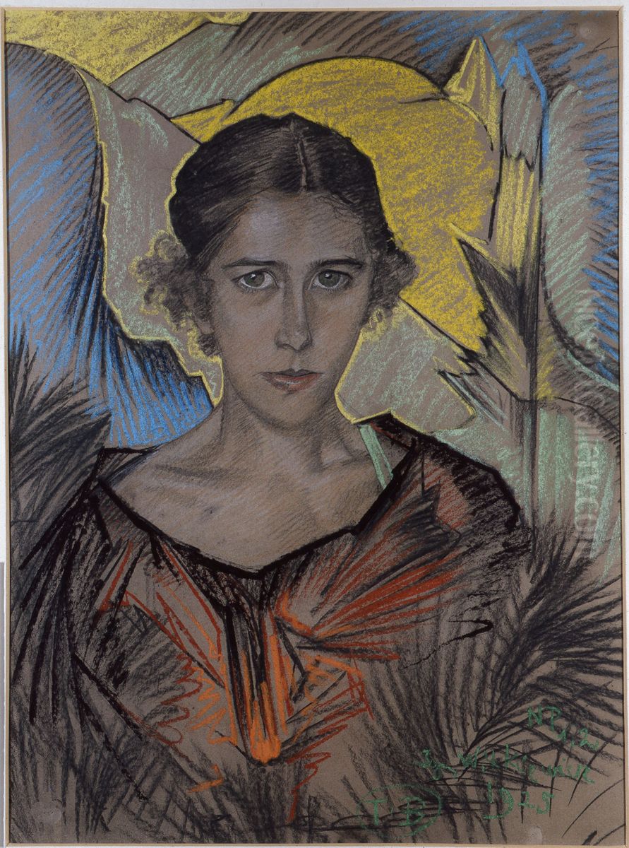Portret kobiety Oil Painting by Stanislaw Ignacy Witkiewicz (Witkacy)