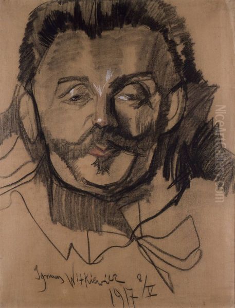 Portret mezczyzny Oil Painting by Stanislaw Ignacy Witkiewicz