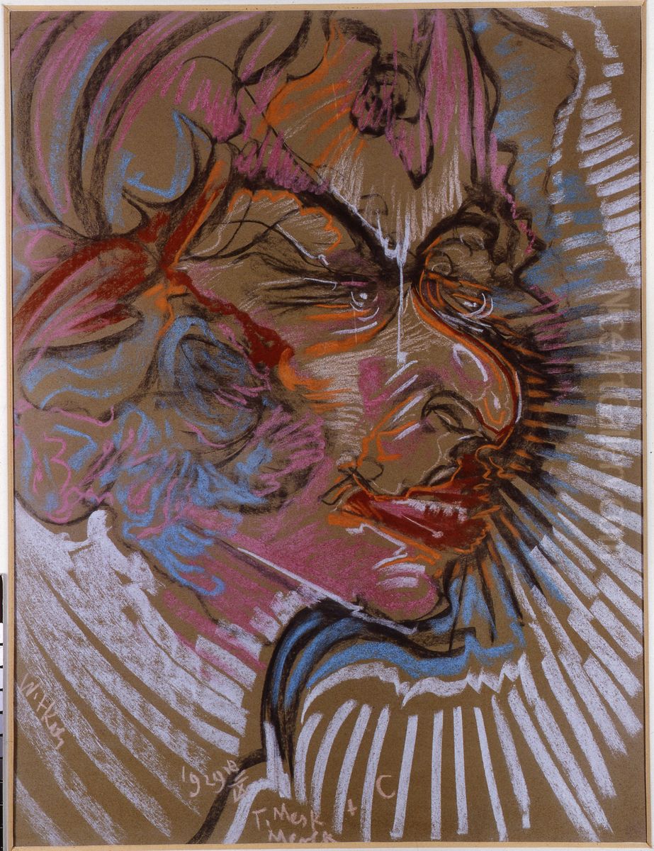Portrait of Nena Stachurska Oil Painting by Stanislaw Ignacy Witkiewicz (Witkacy)