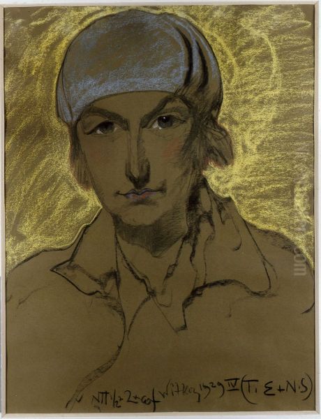 Portrait of Helena Stachurska Oil Painting by Stanislaw Ignacy Witkiewicz
