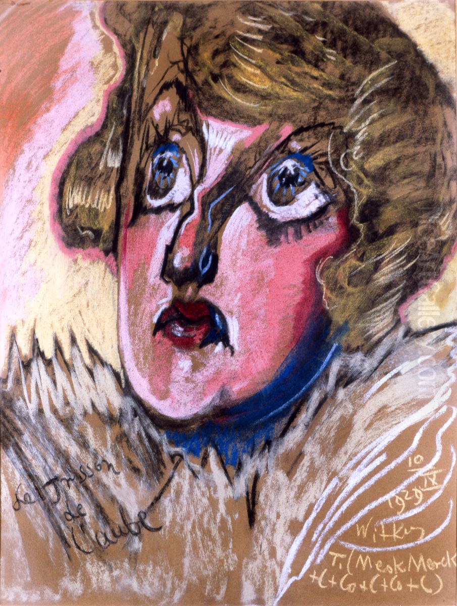 Portrait of Nena Stachurska Oil Painting by Stanislaw Ignacy Witkiewicz (Witkacy)