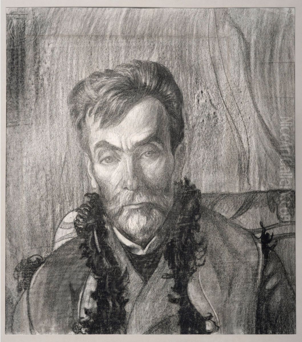 Portrait of Father Oil Painting by Stanislaw Ignacy Witkiewicz (Witkacy)