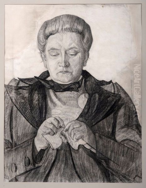 Portrait of Mother Oil Painting by Stanislaw Ignacy Witkiewicz