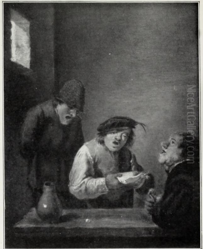 Singing Trio Oil Painting by Adriaen Brouwer