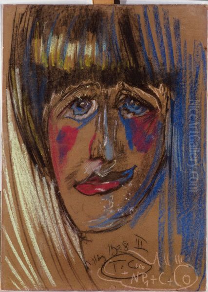 Portrait of Zofia Mohuczyna Oil Painting by Stanislaw Ignacy Witkiewicz