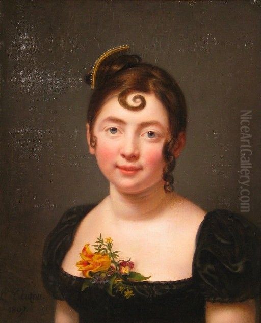 Portrait de dame Oil Painting by Pauline Auzou