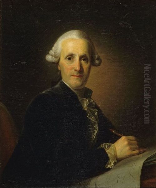 Portrait de Nicolas Ozanne Oil Painting by Nicolas Ozanne