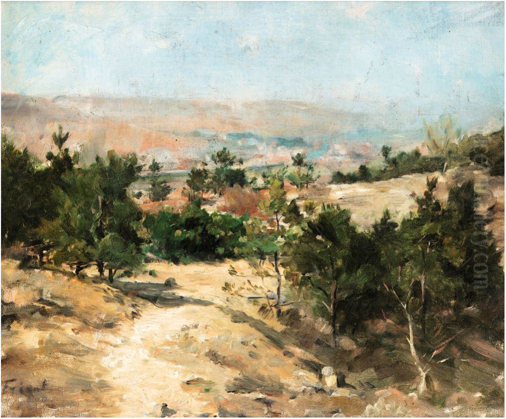 Plateau de Malzeville Oil Painting by Friant Emile