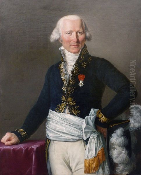 Portrait of Joseph Leopold Saget Oil Painting by Elise Bruyere