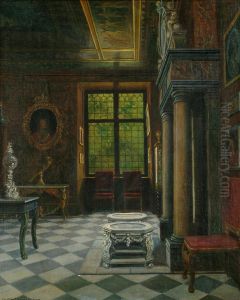 Interior fra slot, formentlig Rosenborg Slot.