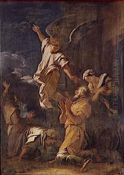 La Revelation de Raphael Oil Painting by Salvator Rosa