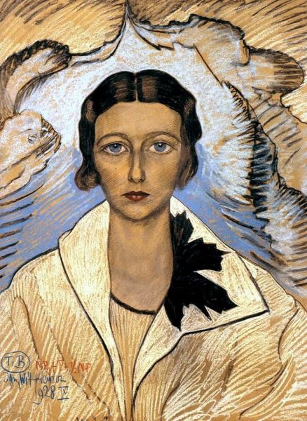 Portret Marii Ozynskiej Oil Painting by Stanislaw Ignacy Witkiewicz (Witkacy)