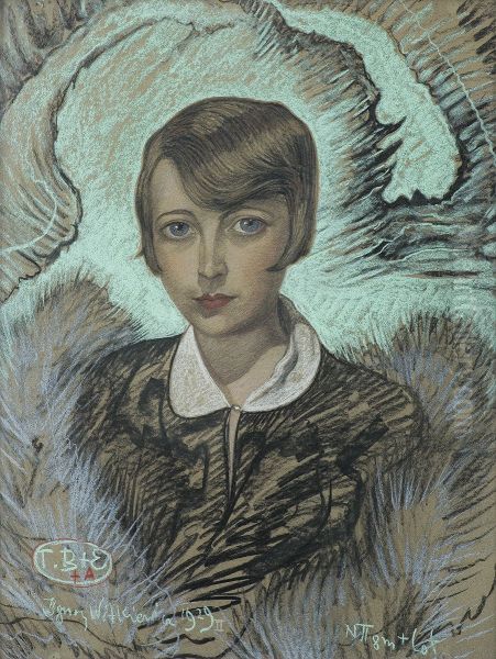 The portrait of Stefania Tuwim Oil Painting by Stanislaw Ignacy Witkiewicz