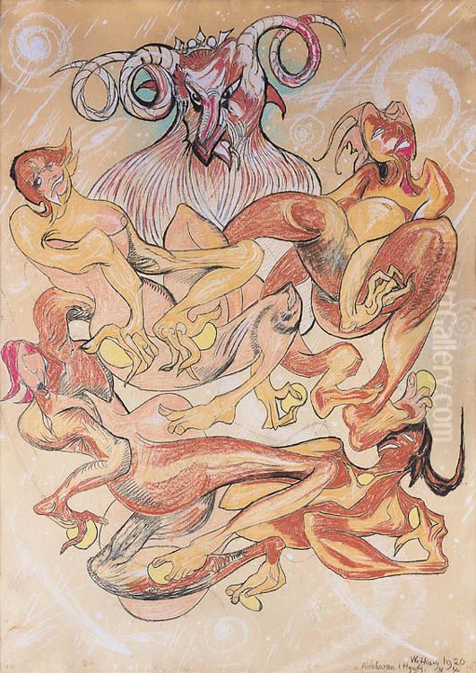 Aldebaran i Hyady Oil Painting by Stanislaw Ignacy Witkiewicz (Witkacy)