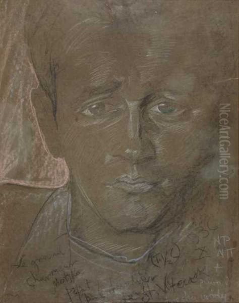 Portrait of a Man Oil Painting by Stanislaw Ignacy Witkiewicz