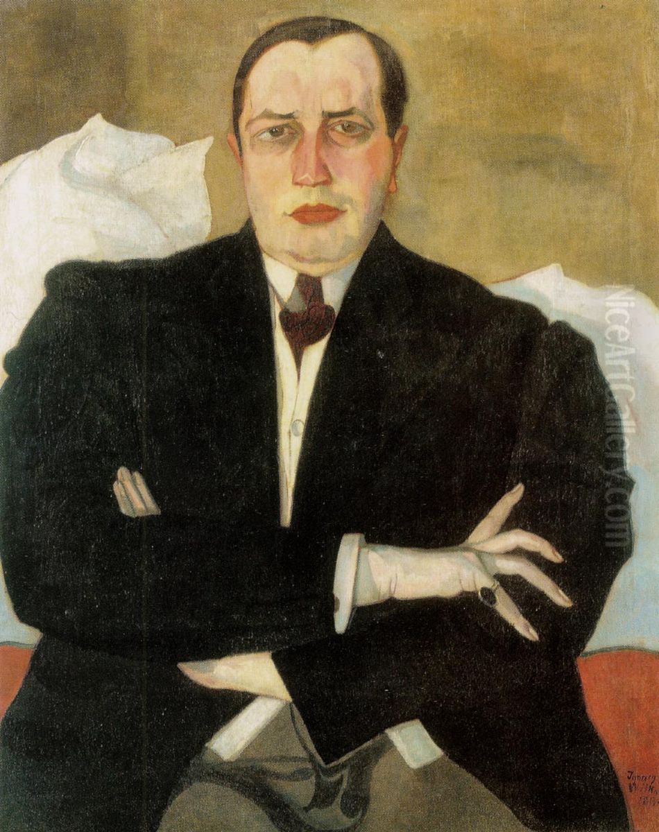 Udzielny BYK na urlopie, portret Leona Chwistka Oil Painting by Stanislaw Ignacy Witkiewicz (Witkacy)