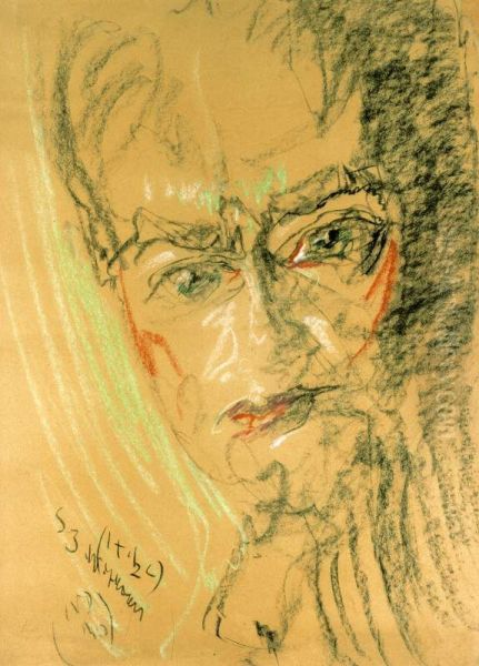 Portret Jana Leszczynskiego Oil Painting by Stanislaw Ignacy Witkiewicz (Witkacy)