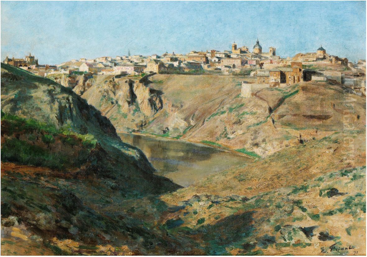 Vue de Tolede Oil Painting by Friant Emile