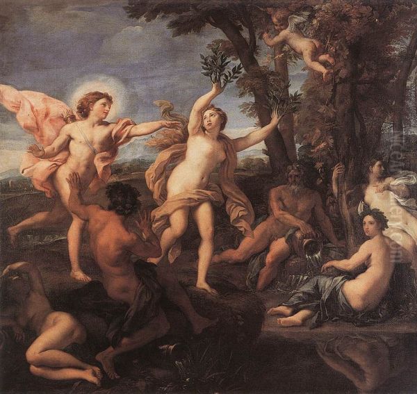 Apollo Chasing Daphne Oil Painting by Carlo Maratta